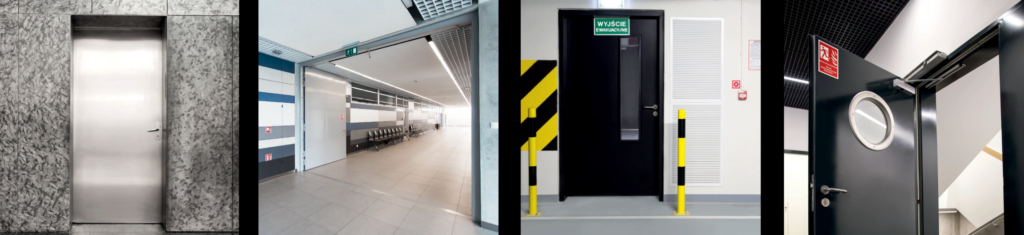 Portes coupe-feu et de hall d'entrée